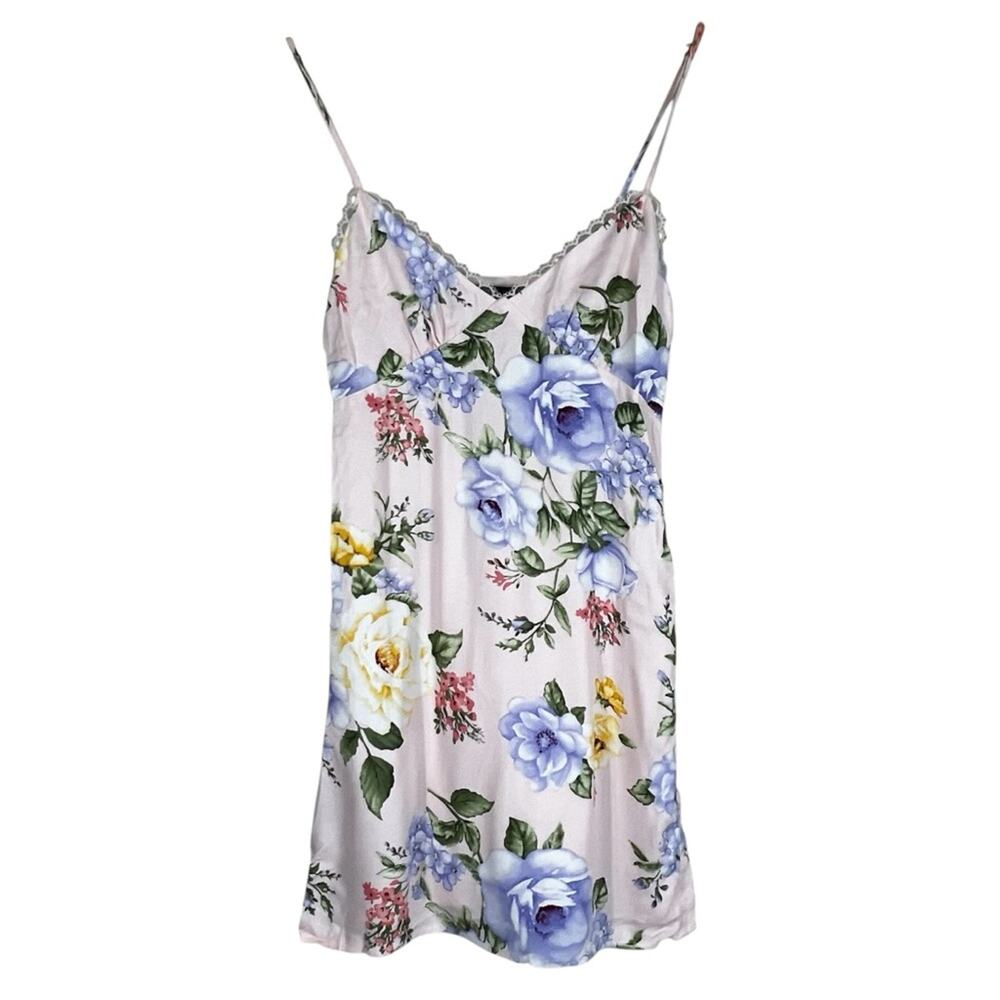 Forever 21 Mini Slip Dress Womens S Pink‎ Floral Feminine Romantic Cottagecore